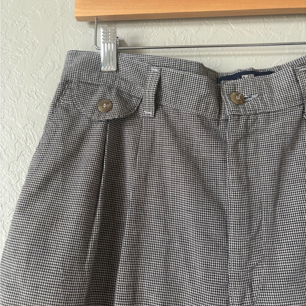 Vintage Checkered Cotton Black and White Trouser Pants 14P modern 12P - Picture 3 of 14